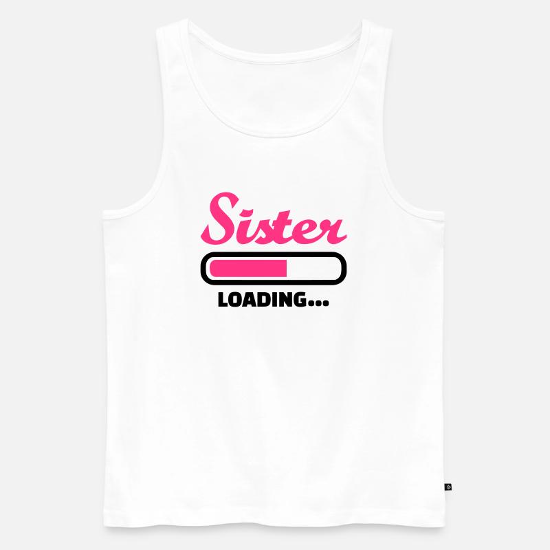 Schwester - Männer Premium Bio Tank Top - Weiß
