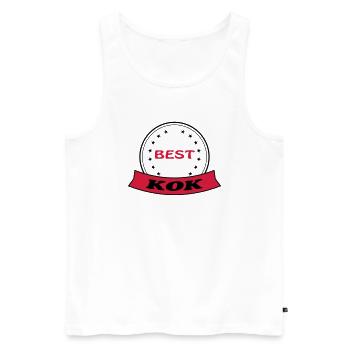 Best kok - Männer Premium Bio Tank Top - Weiß - Vorne - AI Model Male 178 light (178cm)