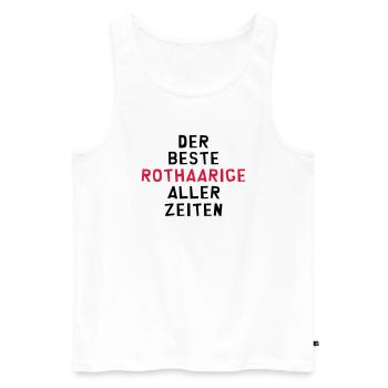 Rothaariger Rothaarige Rothaarig Rot Rotschopf - Männer Premium Bio Tank Top - Weiß - Vorne - AI Model Male 178 light (178cm)