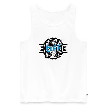Best Friends Forever (Emblem) - Men's Premium Organic Tank Top - white - Front - Michal (187cm)