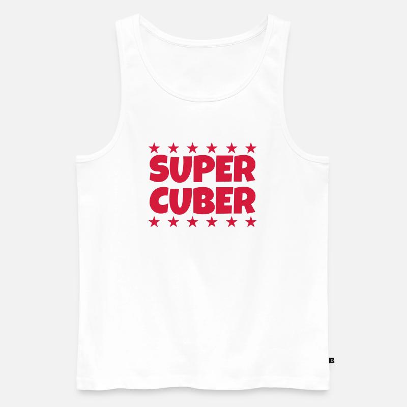 Cubing / Cube / Cuber / Speedcubing - Débardeur bio Premium Homme - blanc