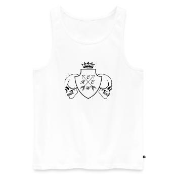 Crew Skull - Men's Premium Organic Tank Top - white - Front - Michal (187cm)