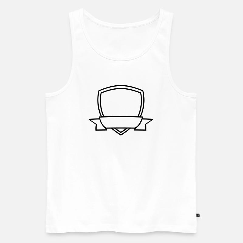 Banner Schild Leer - Männer Premium Bio Tank Top - Weiß