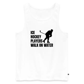 Eishockeyspieler Eishockey Hockeyfan Eishockeyteam - Männer Premium Bio Tank Top - Weiß - Vorne - Michal (187cm)