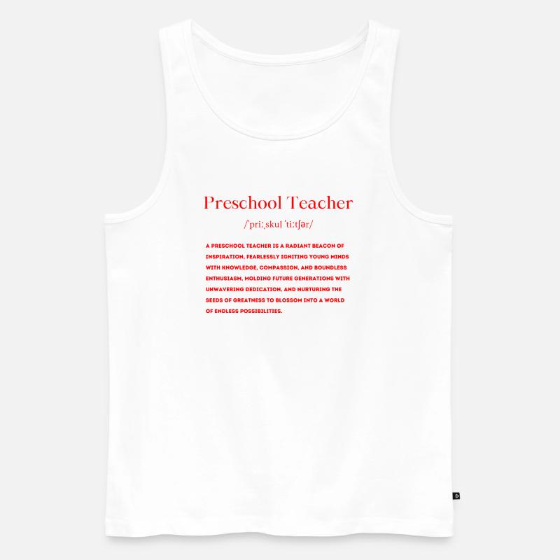 Vorschullehrer Definition - Männer Premium Bio Tank Top - Weiß