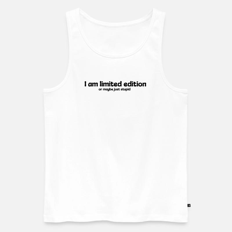 Ich bin limitierte Auflage - Männer Premium Bio Tank Top - Weiß