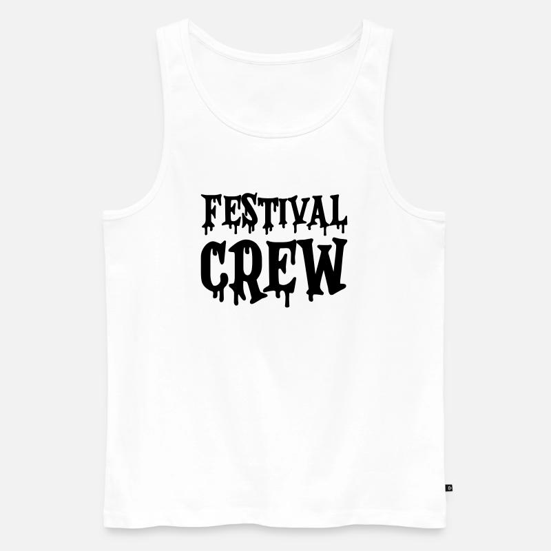 festival crew - Männer Premium Bio Tank Top - Weiß