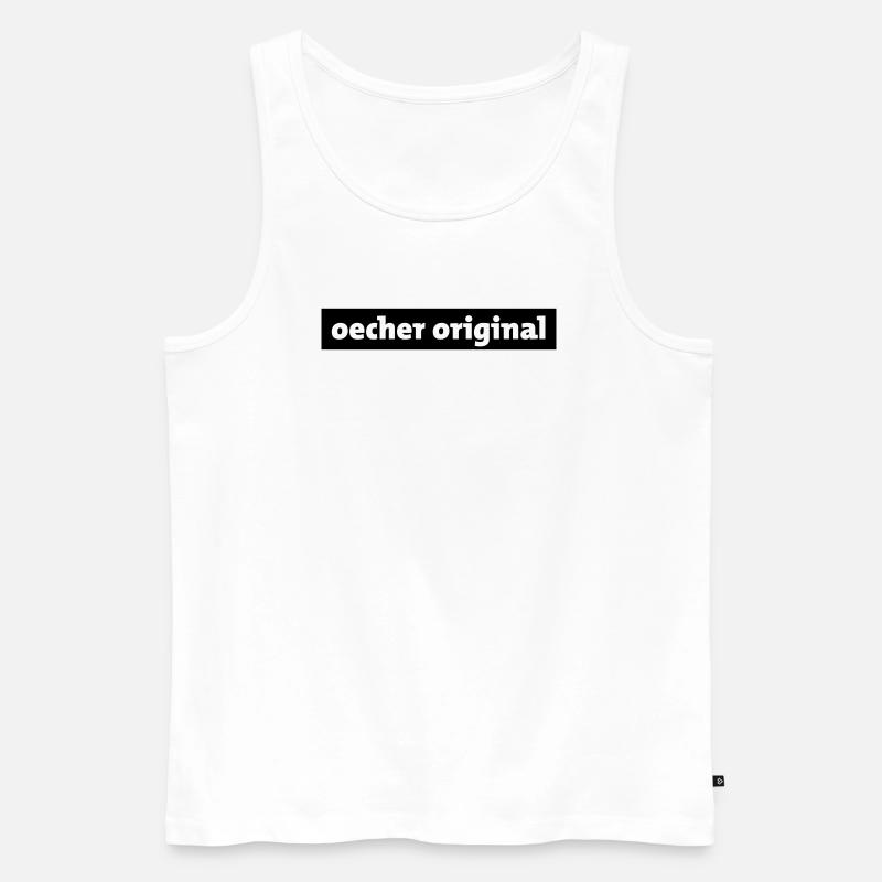 "Oecher Original" Aachen/Öche - Männer Premium Bio Tank Top - Weiß