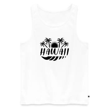 Hawaï - Débardeur bio Premium Homme - blanc - Devant - Michal (187cm)