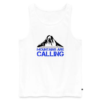 Montagnes Montagnes - Débardeur bio Premium Homme - blanc - Devant - Michal (187cm)