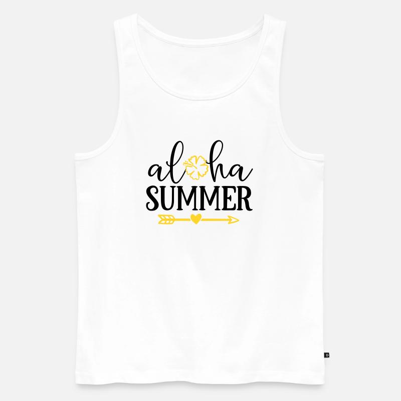 aloha summer - Männer Premium Bio Tank Top - Weiß