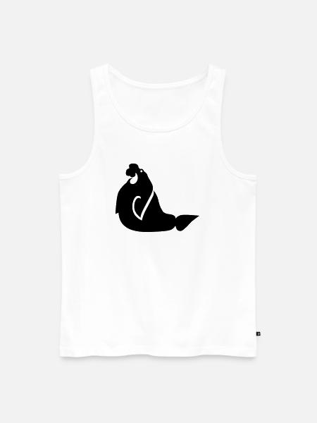Walrus 01 - Men's Premium Organic Tank Top - white