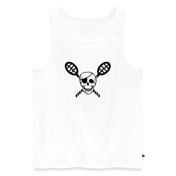 Tête de mort tennis - Débardeur bio Premium Homme - blanc - Devant - Michal (187cm)