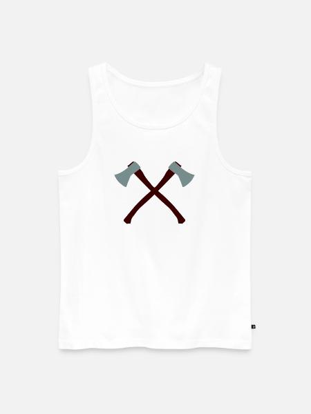 Axt - Männer Premium Bio Tank Top - Weiß