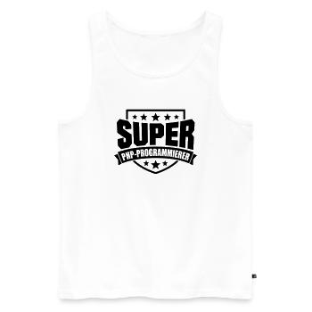 Super PHP-Programmierer - Männer Premium Bio Tank Top - Weiß - Vorne - Michal (187cm)