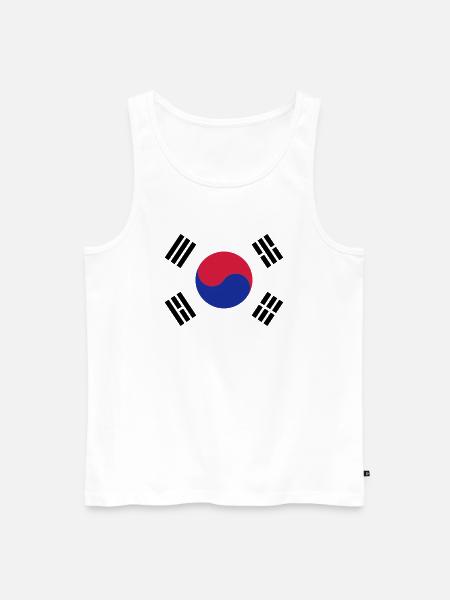 Korean Flag - Männer Premium Bio Tank Top - Weiß