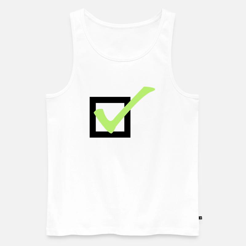 check - Männer Premium Bio Tank Top - Weiß