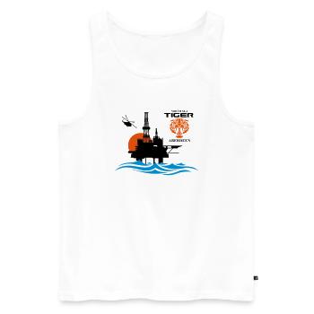 North Sea Tiger Oil Rig Platform Aberdeen - Men's Premium Organic Tank Top - white - Front - Michal (187cm)