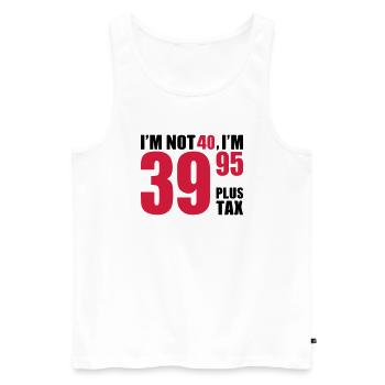 40 Birthday - Men's Premium Organic Tank Top - white - Front - Michal (187cm)