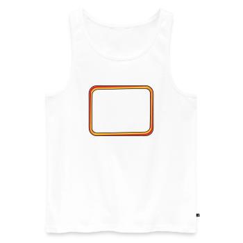 text frame fire - Men's Premium Organic Tank Top - white - Front - AI Model Male 178 light (178cm)