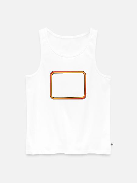 text frame fire - Men's Premium Organic Tank Top - white