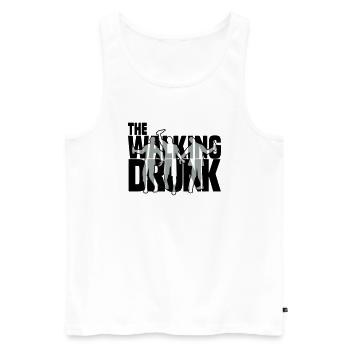 the walking drunk - Männer Premium Bio Tank Top - Weiß - Vorne - AI Model Male 178 light (178cm)