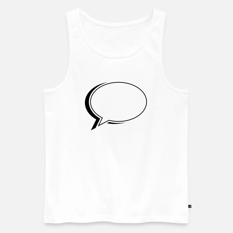 sprechblase oval - Männer Premium Bio Tank Top - Weiß