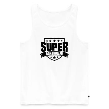 Super Controller - Männer Premium Bio Tank Top - Weiß - Vorne - Michal (187cm)
