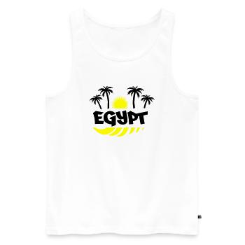 Egypt - Men's Premium Organic Tank Top - white - Front - Michal (187cm)