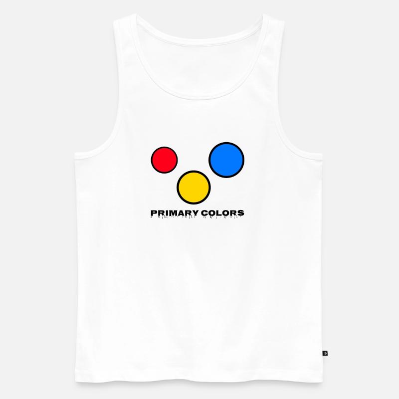 Primärfarben. Primärfarben - Männer Premium Bio Tank Top - Weiß