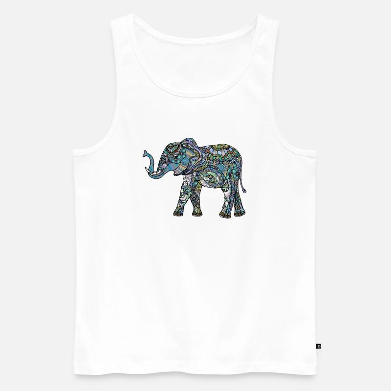 Elefant - Männer Premium Bio Tank Top - Weiß
