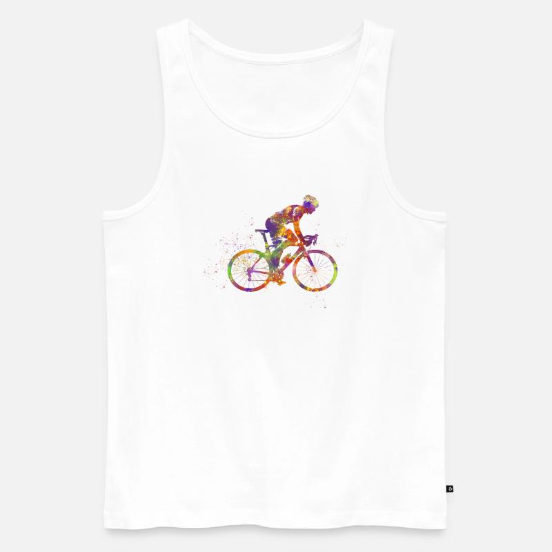 Radfahrer - Männer Premium Bio Tank Top - Weiß