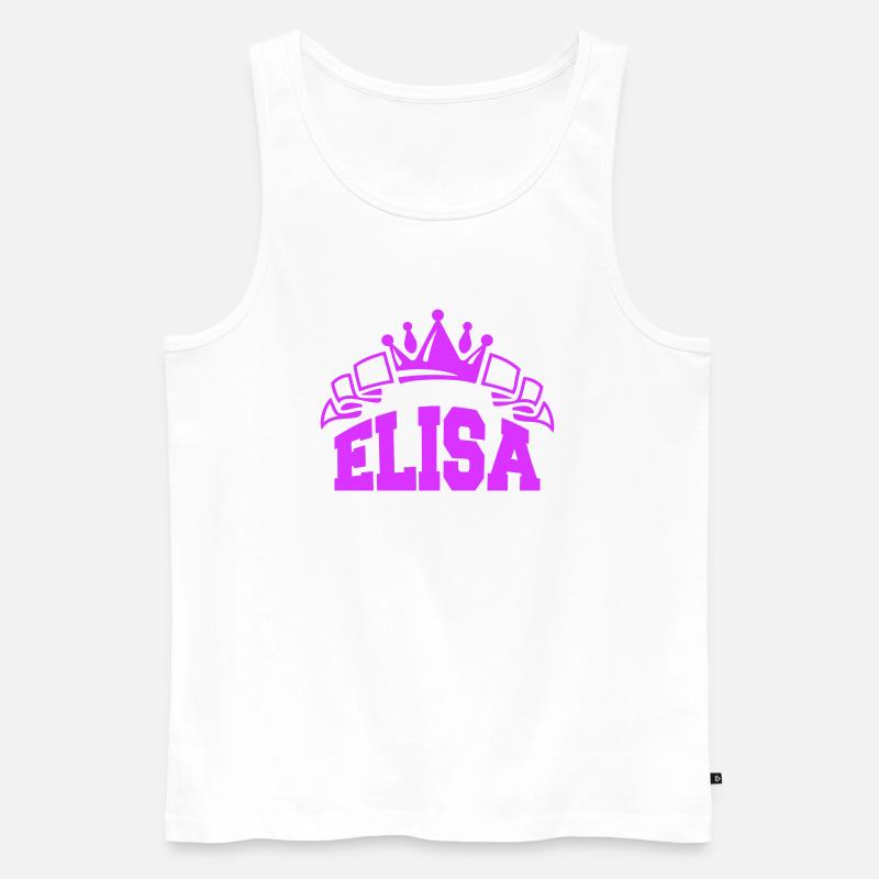 elisa - Männer Premium Bio Tank Top - Weiß