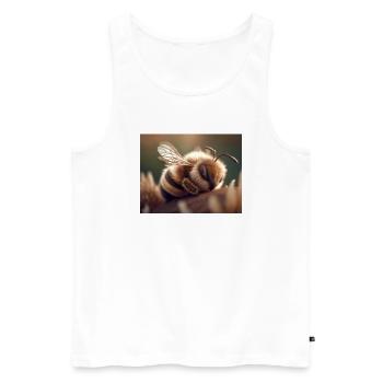 Cute animals doing hibernation – turtle - Men's Premium Organic Tank Top - white - Front - AI Model Male 178 light (178cm)
