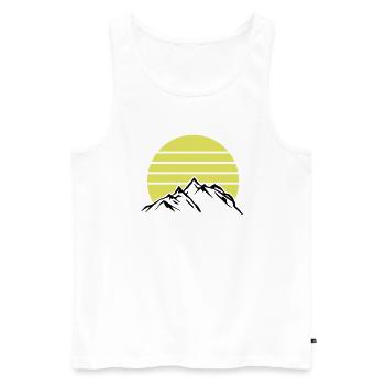 Montagnes Montagnes Montagnes 1 - Débardeur bio Premium Homme - blanc - Devant - AI Model Male 178 light (178cm)