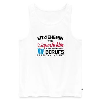 Erzieherin - Männer Premium Bio Tank Top - Weiß - Vorne - Michal (187cm)