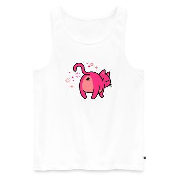 Katze Pups - Männer Premium Bio Tank Top - Weiß - Vorne - Michal (187cm)
