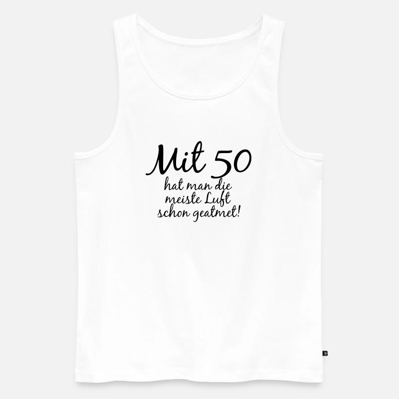 mit_50 - Männer Premium Bio Tank Top - Weiß