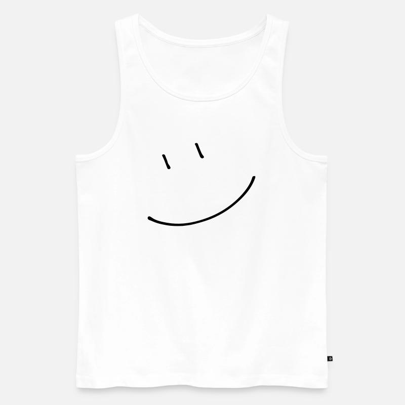 Smiley lachen (dh) - Männer Premium Bio Tank Top - Weiß