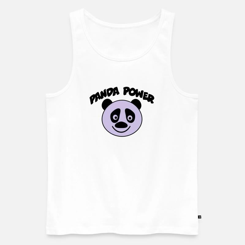 panda - Männer Premium Bio Tank Top - Weiß