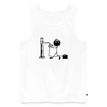Welder - fitter - Men's Premium Organic Tank Top - white - Front - Michal (187cm)
