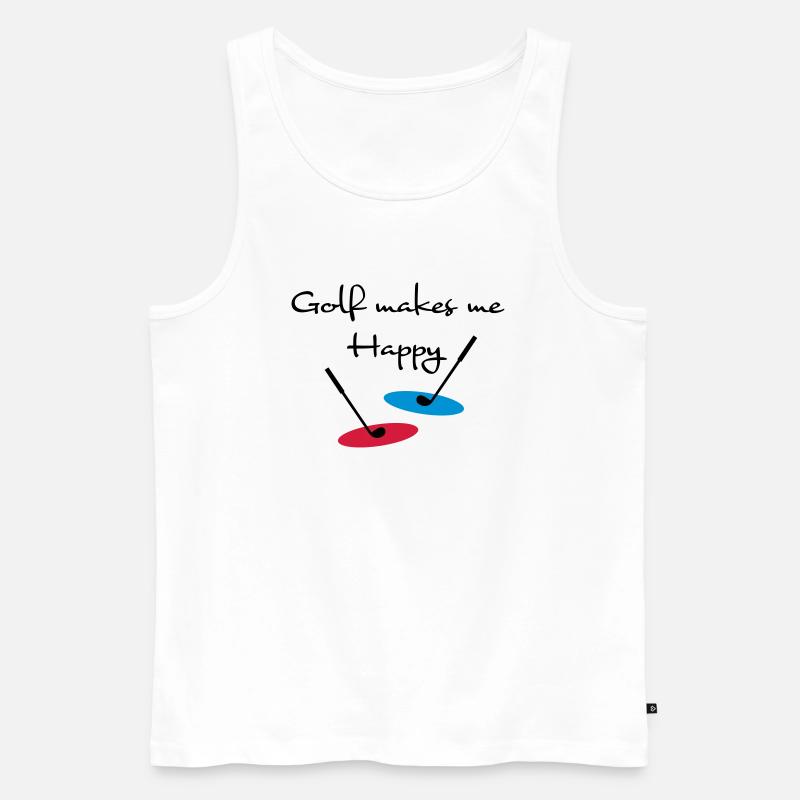golf - Männer Premium Bio Tank Top - Weiß