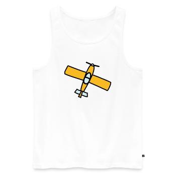 Airplane Design - Männer Premium Bio Tank Top - Weiß - Vorne - Michal (187cm)