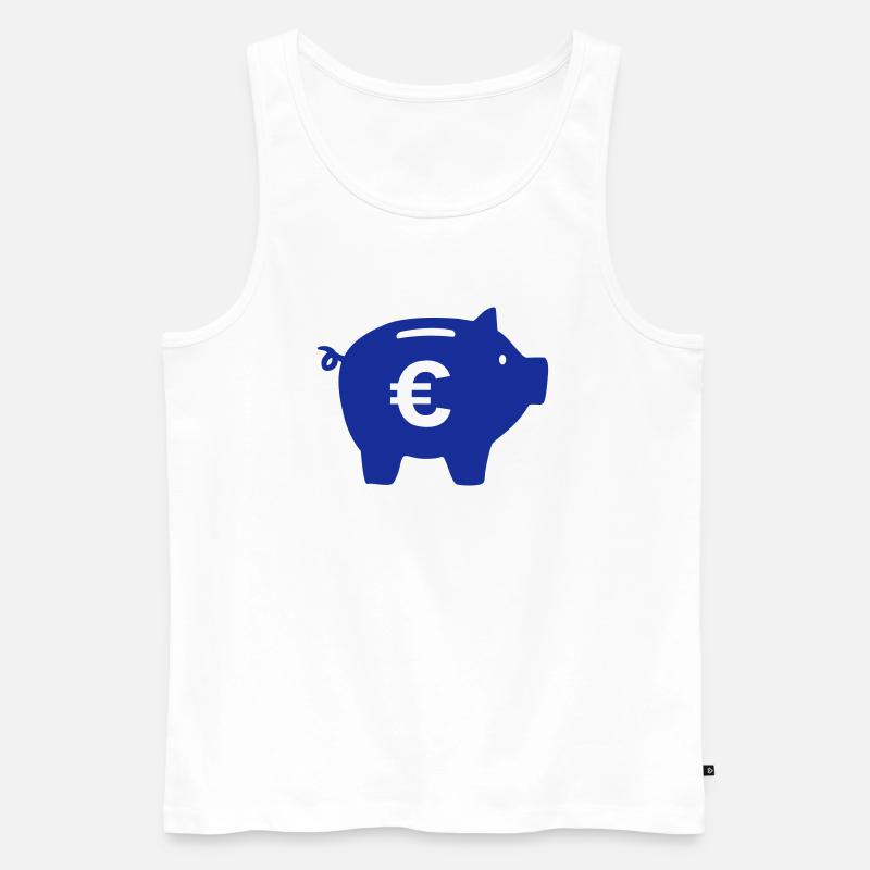 Sparschwein - Männer Premium Bio Tank Top - Weiß