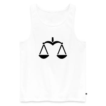 Scale - Men's Premium Organic Tank Top - white - Front - AI Model Male 178 light (178cm)