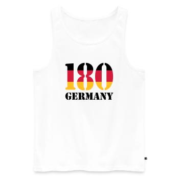 180 Germany - Männer Premium Bio Tank Top - Weiß - Vorne - Michal (187cm)