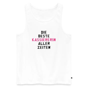 Kassierer Kassiererin Handel Verkäufer Kasse - Männer Premium Bio Tank Top - Weiß - Vorne - Michal (187cm)