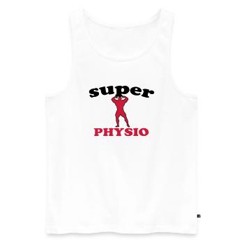 Super physio - Männer Premium Bio Tank Top - Weiß - Vorne - AI Model Male 178 light (178cm)