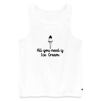 Alles, was Sie brauchen, ist Eis - Männer Premium Bio Tank Top - Weiß - Vorne - Michal (187cm)