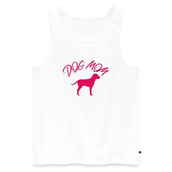 Dog Mom - Männer Premium Bio Tank Top - Weiß - Vorne - Michal (187cm)